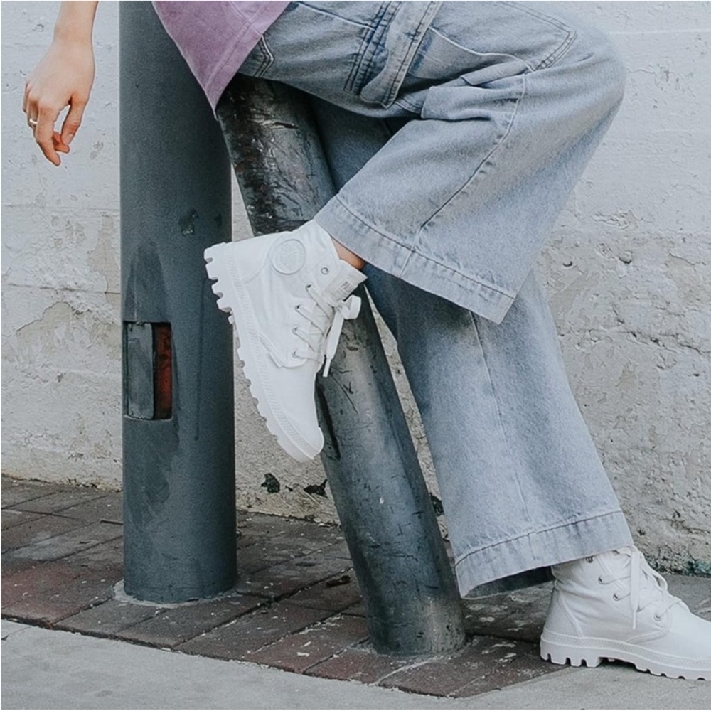 Palladium White Pampa Hi Women's Sneakers - Picture 7 of 7